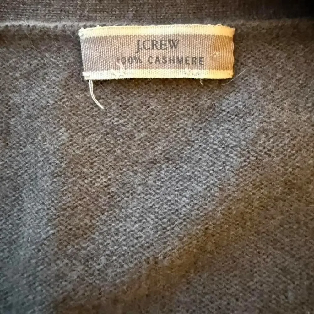 J.Crew Grey 100% Cashmere Cardigan (sz S)